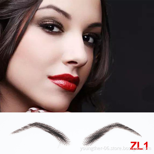 Dark Brown Men's Eyebrows wigs HUman hair 100% Hand Made Human Hair False Eyebrows Extensions